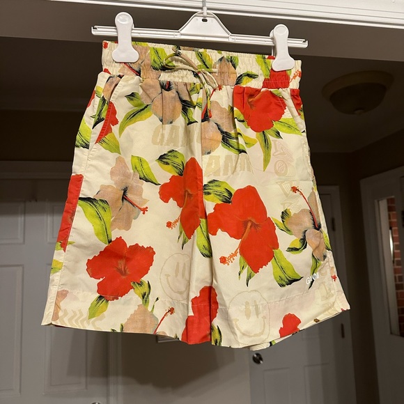 Ganni Floral Surfer Swim Shorts Sz 2 (US) NWT - Picture 3 of 9